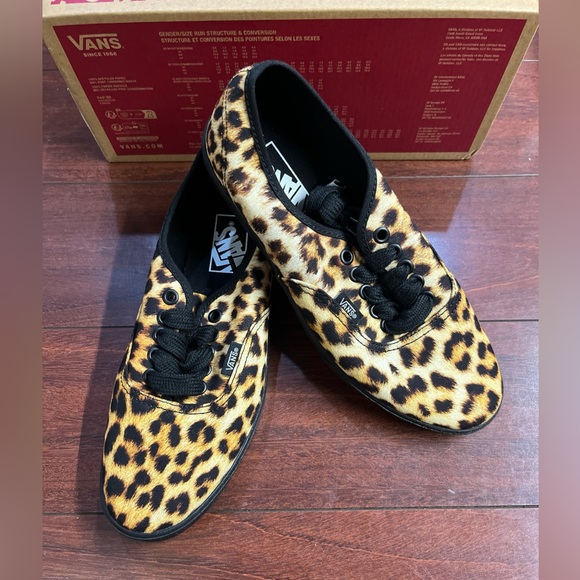 Vans Shoes - Womens 8 Vans Authentic Low Pro Leopard Print Low Top Shoe Sneaker New HALF BOX